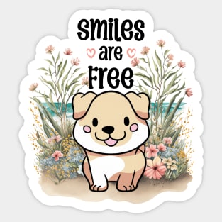 Smiles Are Free Sticker